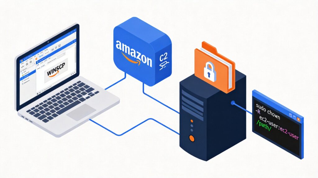 解决 Amazon EC2 上 WinSCP 连接时的权限被拒绝错误