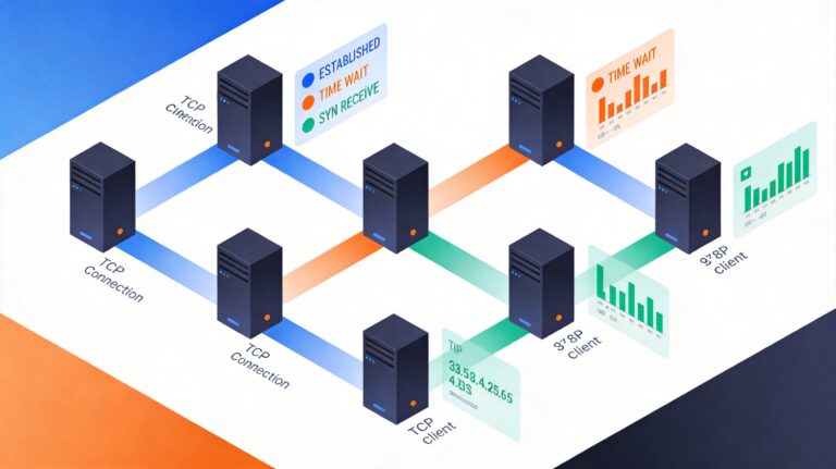关于服务器TCP连接的数量统计命令详解