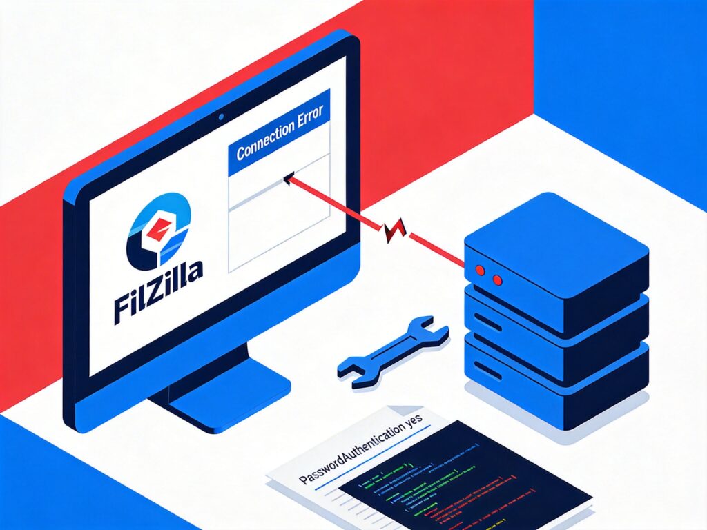 使用 Filezilla的SFTP功能ssh登陆主机时提示Disconnected: No supported authentication methods available......解决方法