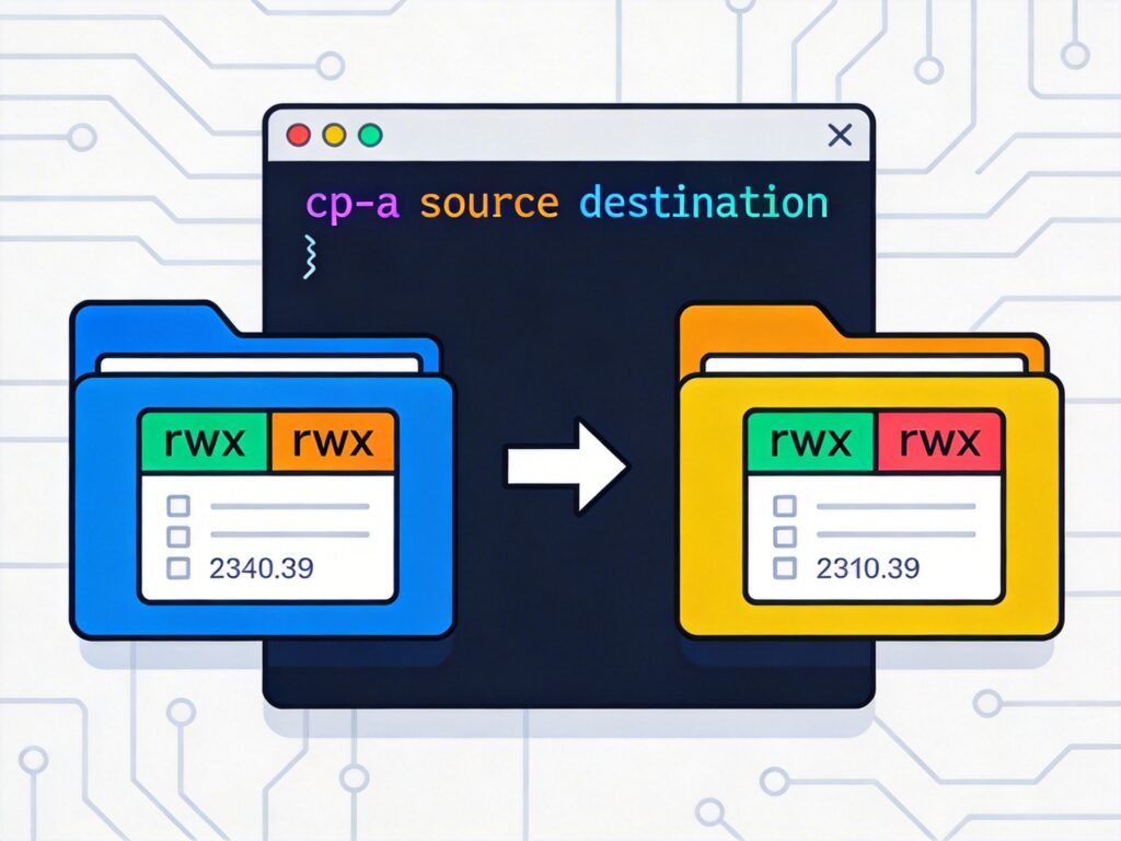 Linux 系统拷贝数据如何保持权限与属性不变：cp -a 命令详解