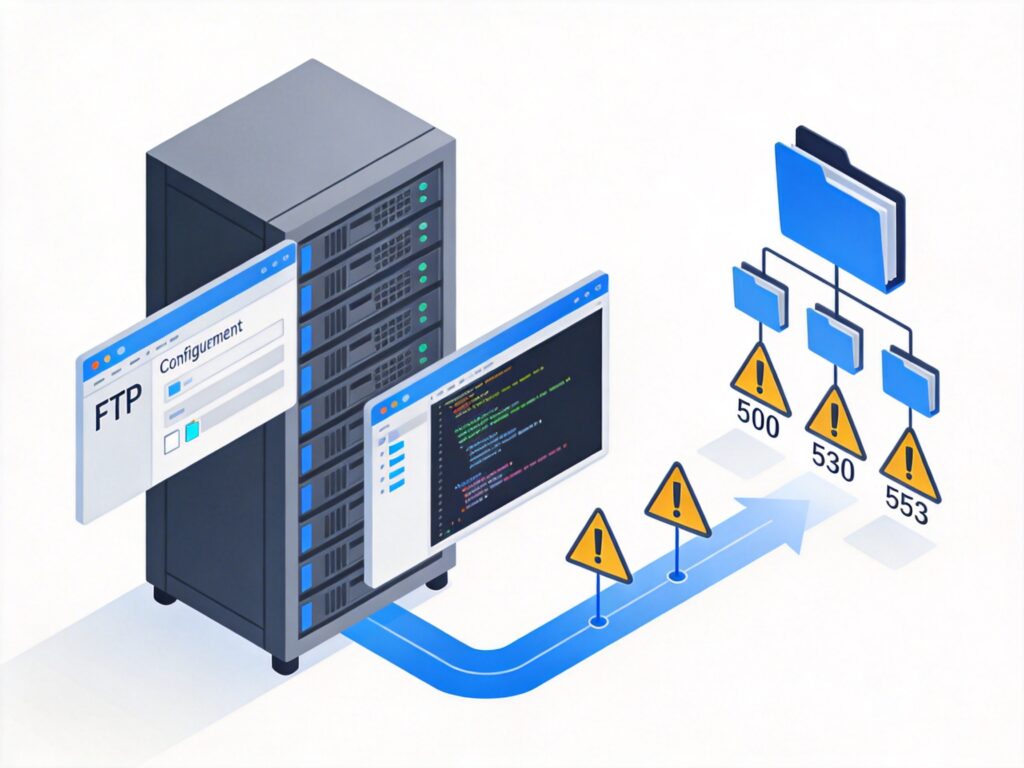 CentOS 7 系统下 vsftpd 安装、配置与常见错误（500/530/553）解决方案