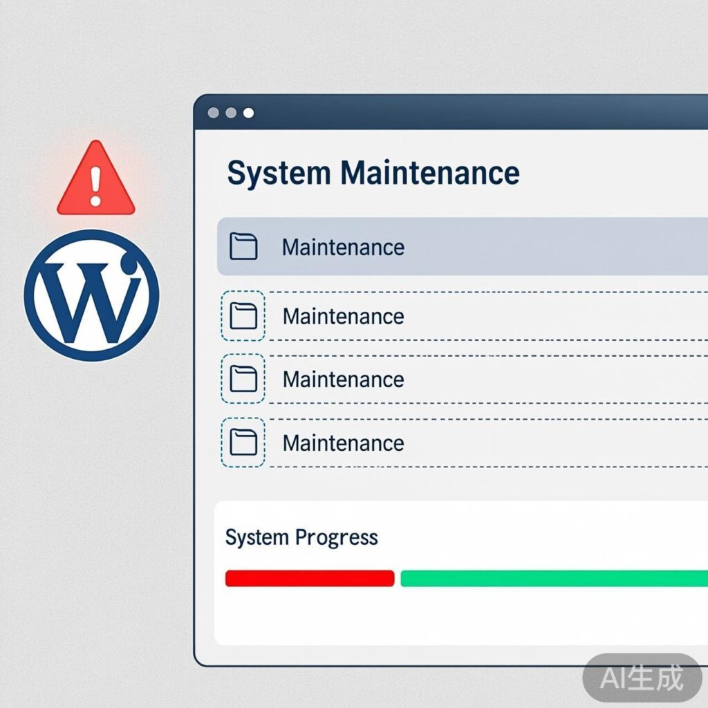 解决WordPress升级时提示正在执行例行维护，请一分钟后回来