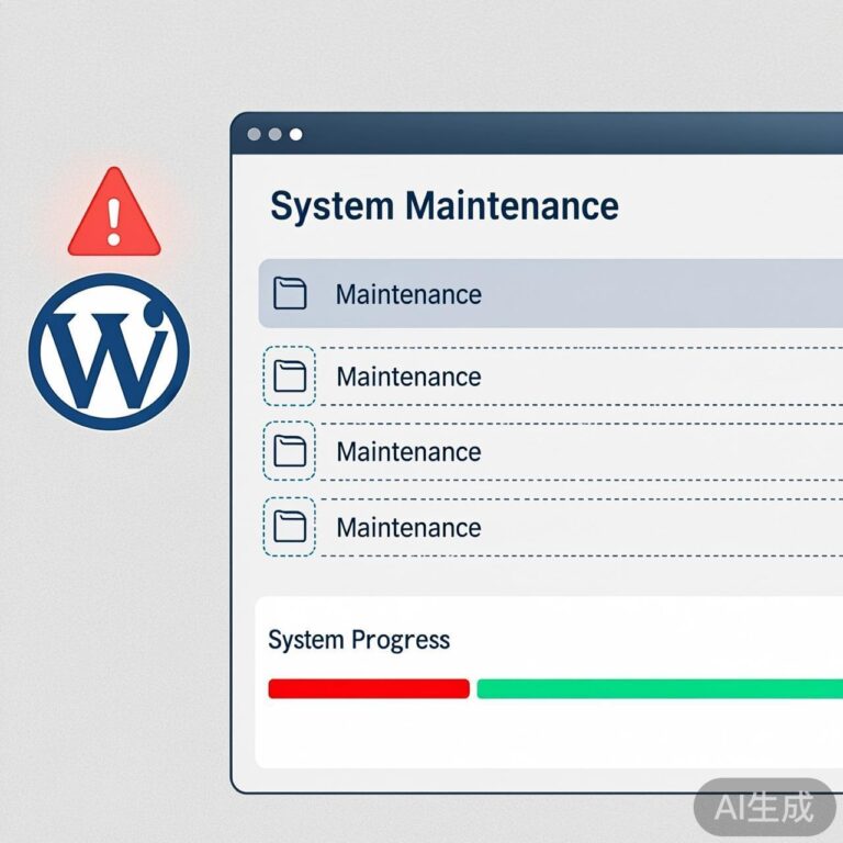 解决WordPress升级时提示正在执行例行维护，请一分钟后回来